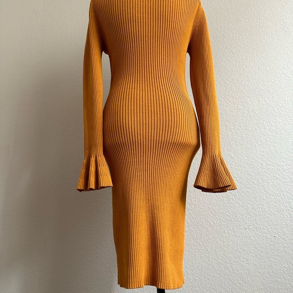 MICHAEL Michael Kors lace-up Ribbed Bodycon in Poppy Dress S, Sexi, Chic - Picture 7 of 9